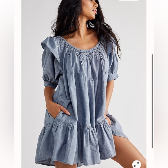Free People Dresses & Skirts - Free People Amelie Denim Mini Dress